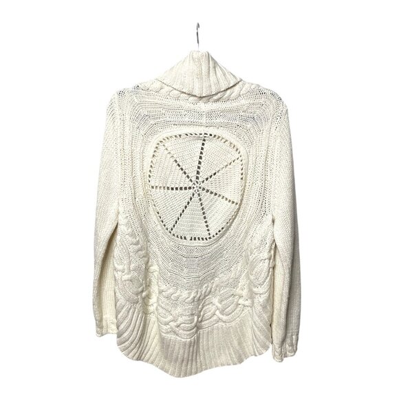 Lane Bryant Women's Ivory Cable Knit Cardigan Sweater Size 18/20 Wool Blend - Picture 6 of 6